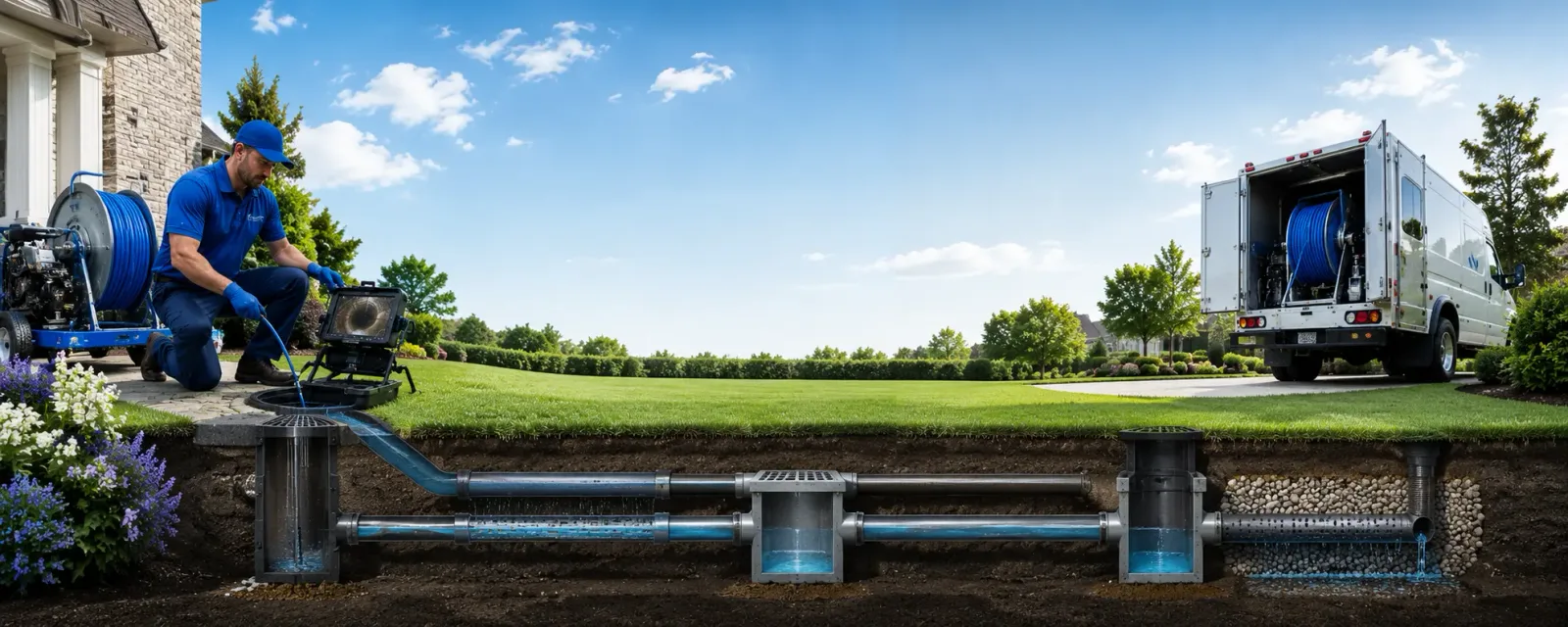 Outdoor drain cleaning information for West Hartford, CT